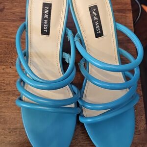 Nine West Turquoise Strappy Heels